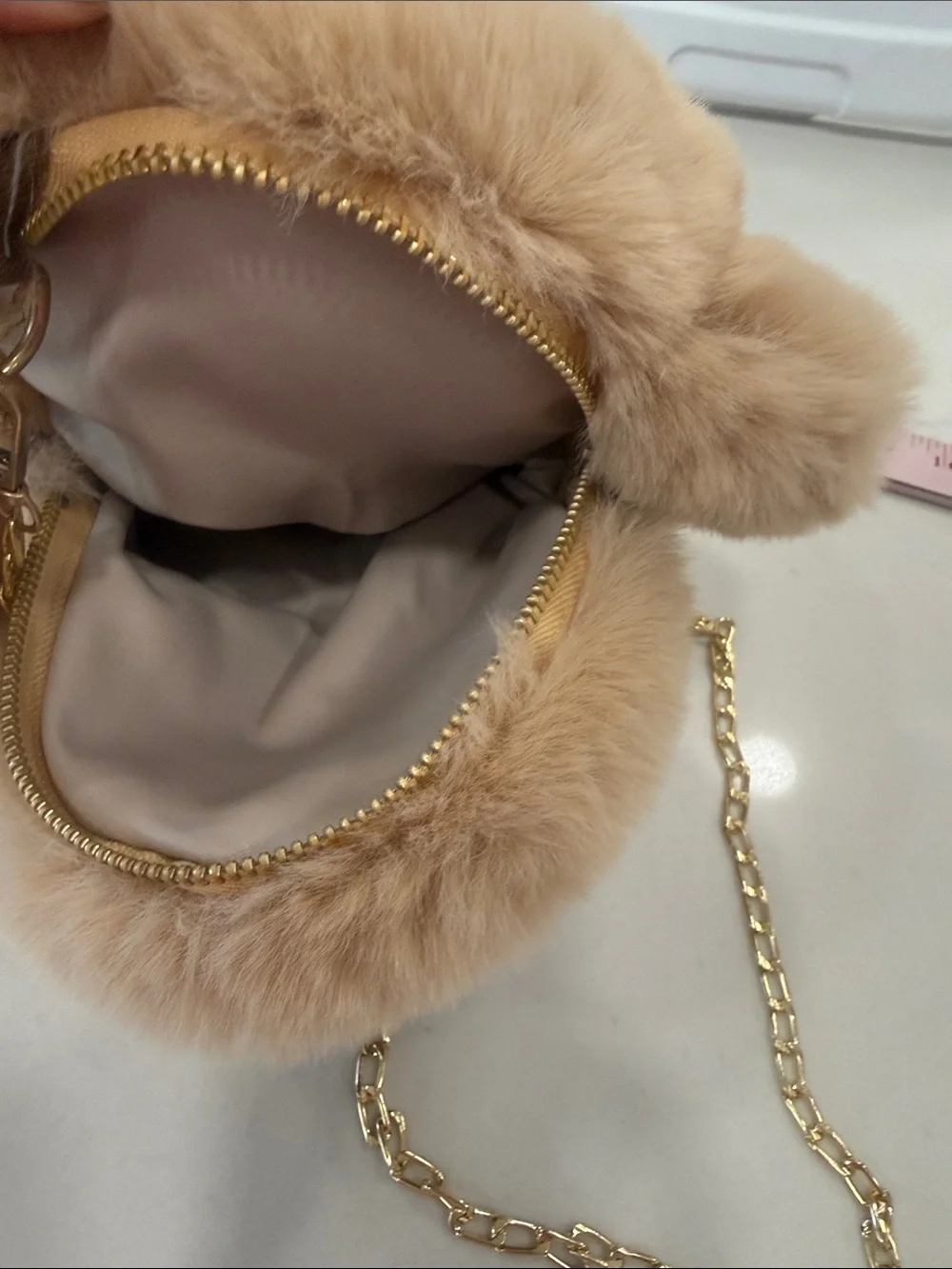 Honey J Plush Bear Bag in Light Brown - Kids Accessories